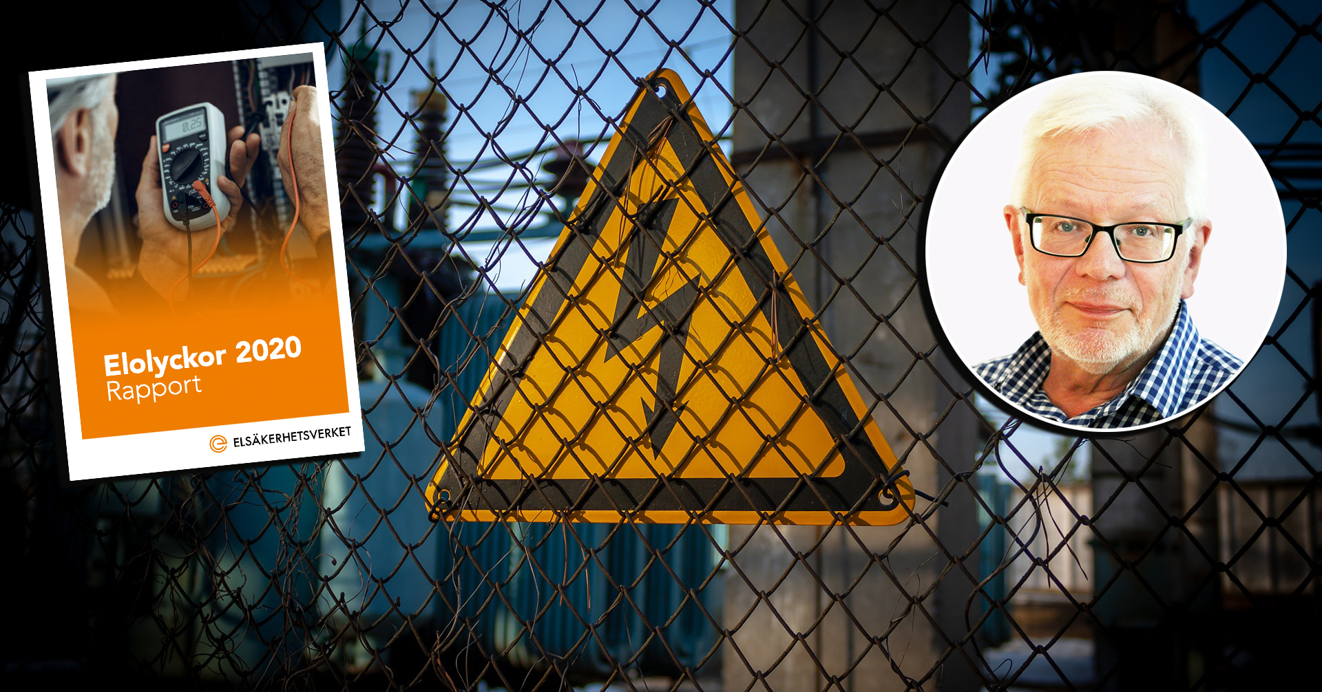 En bild på eb vild på en varningsskylt för elfara på ett gallerstängsel