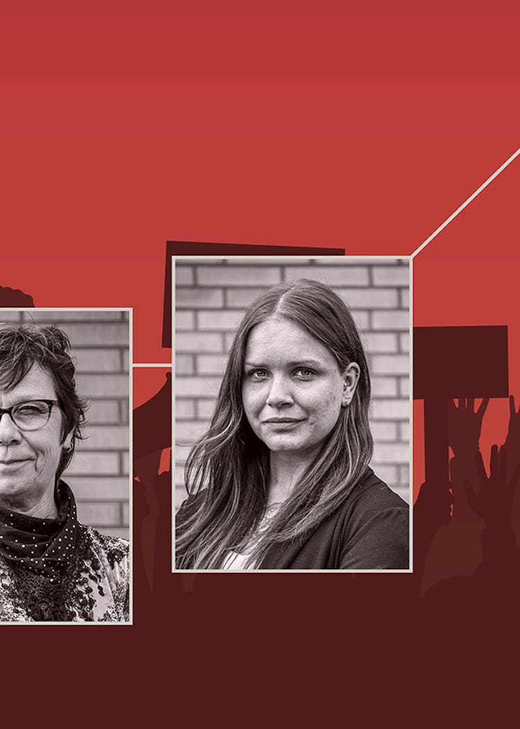 Monica Olsson, Madeleine Berggren, Susanne Svensson och Julia Nilsson, anställda i äldreomsorgen i Bromölla.