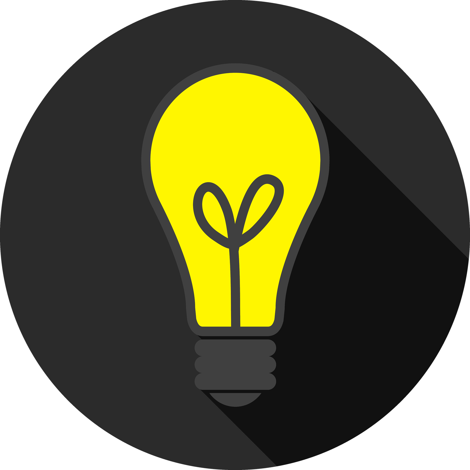 En tecknad glödlampa