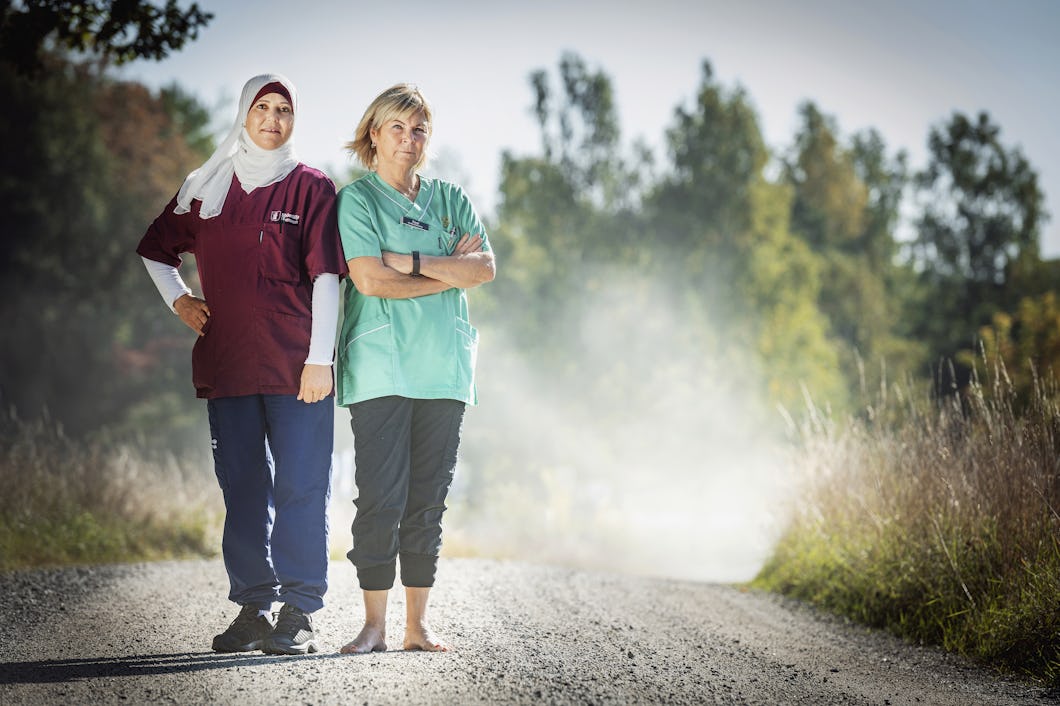 Samia Ahmad och Rosmari Löfdahl.