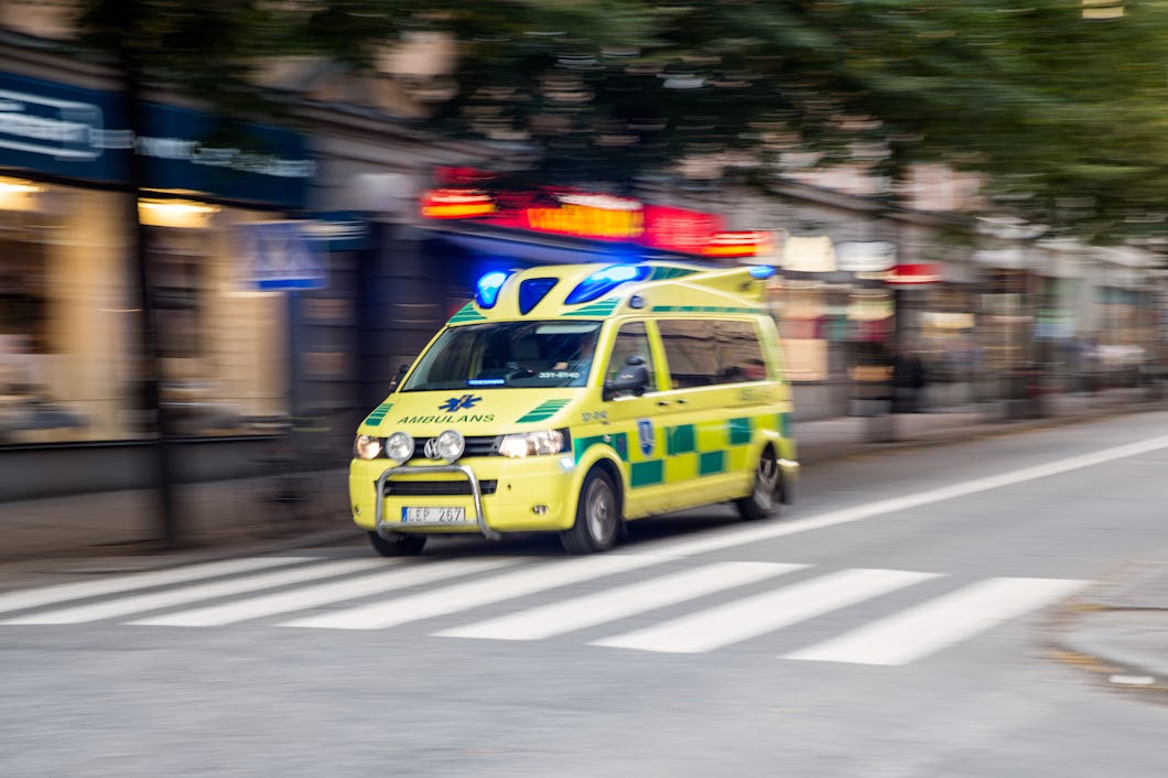 En ambulans på utryckning