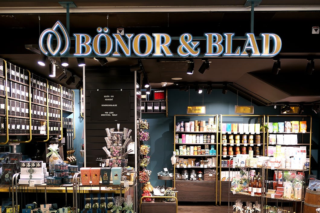 Bönor & Blads butik.