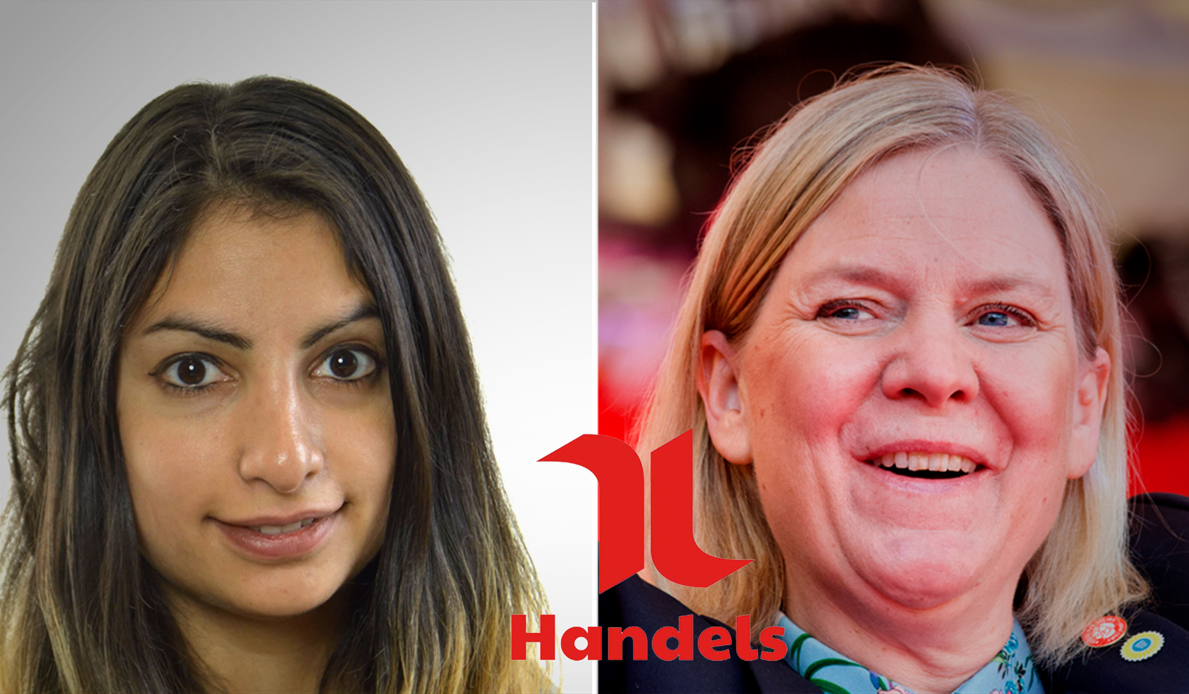 Nooshi Dadgostar och Magdalena Andersson.