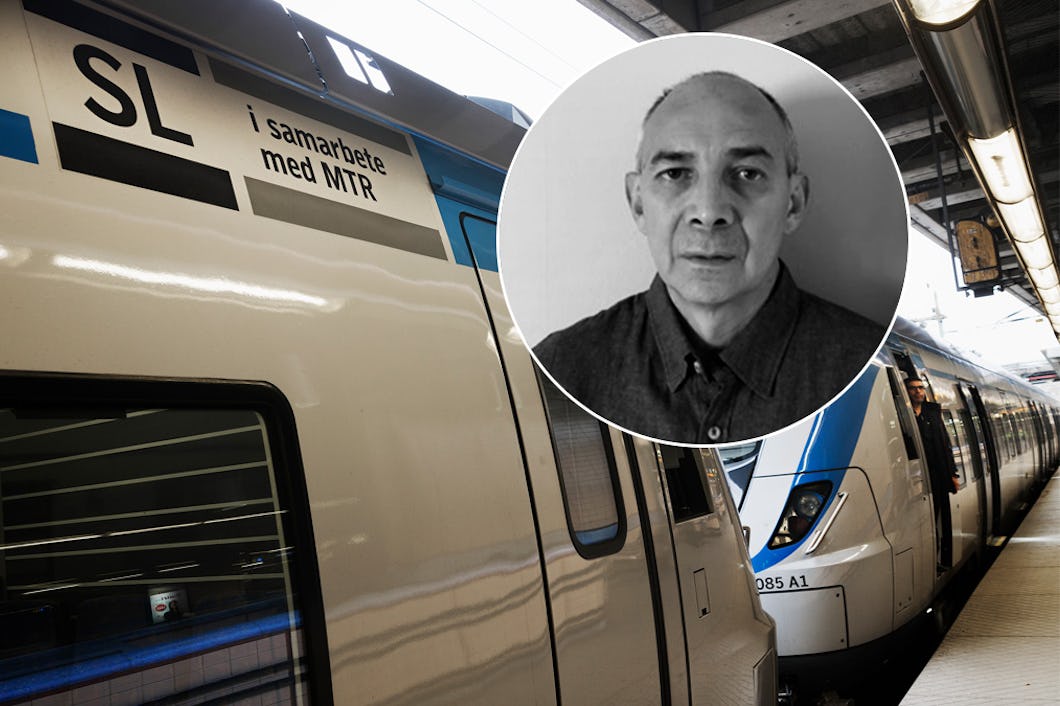 SL:s pendeltåg. Infälld: Felipe Lazo