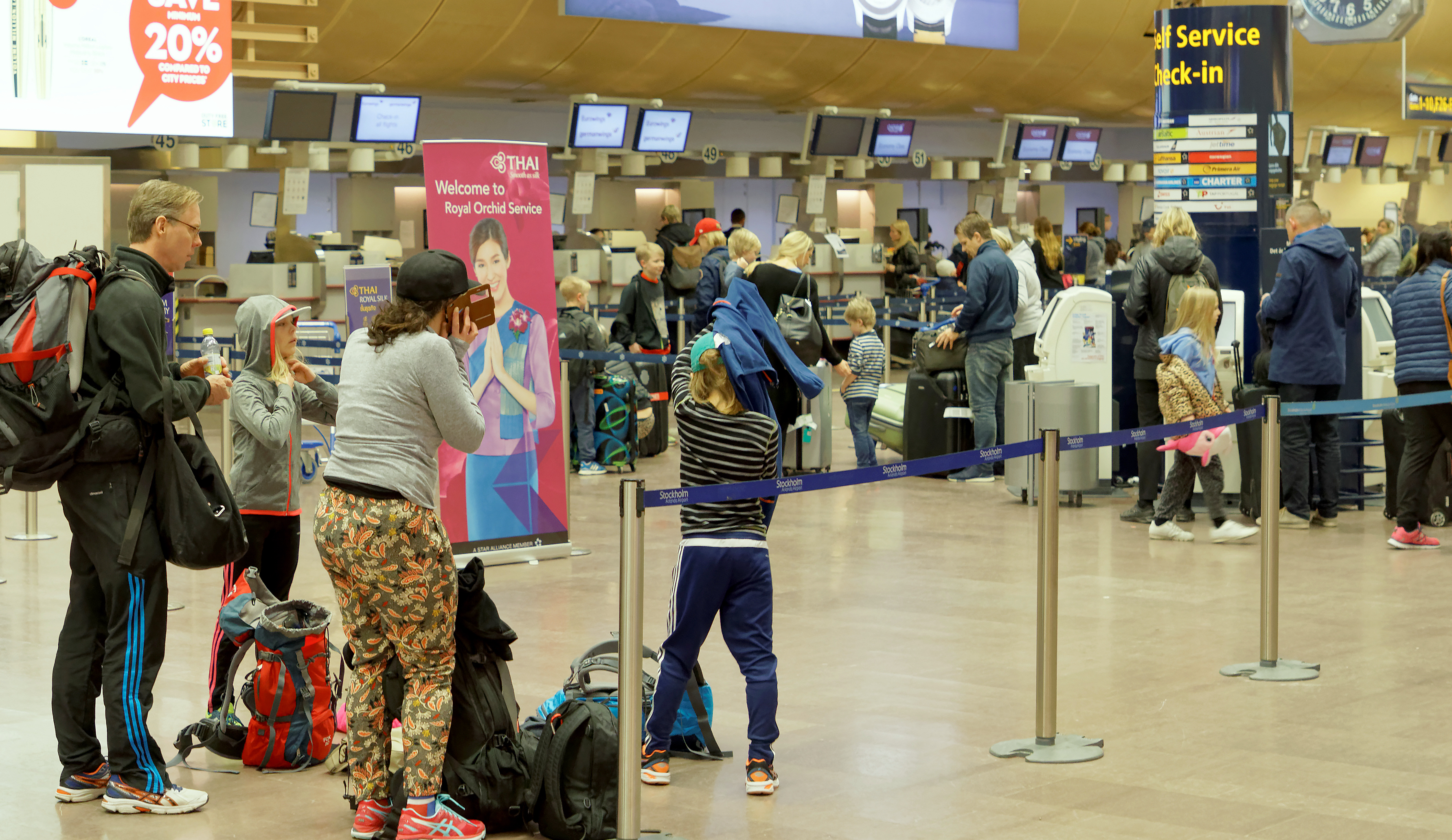 Incheckningen på Arlanda