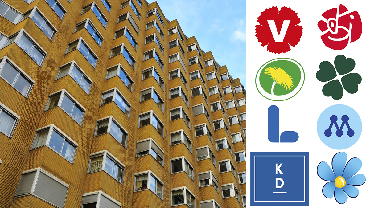 hyreshus och partiloggor