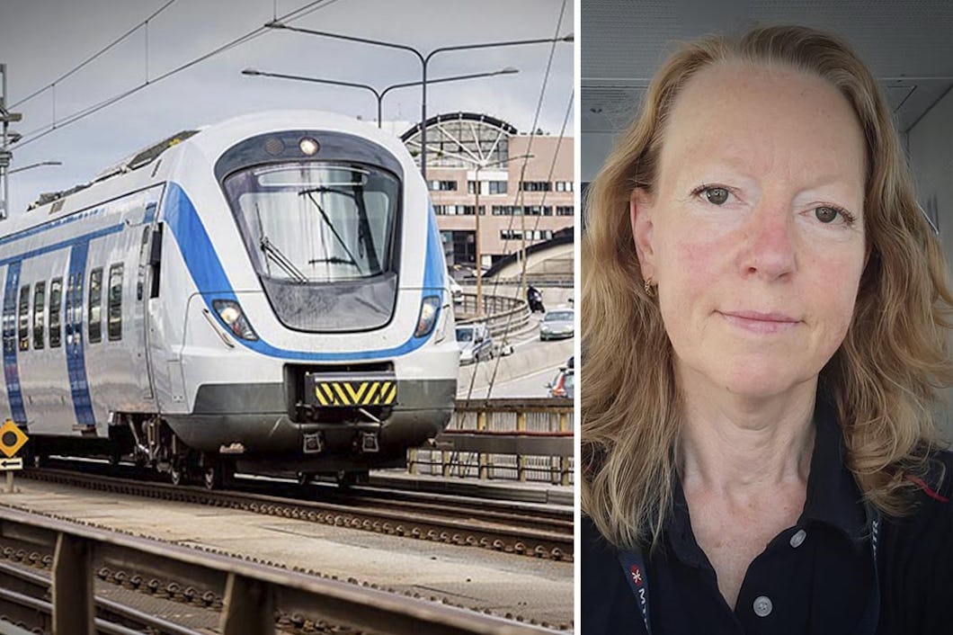 Lokföraren Carina och pendeltåg