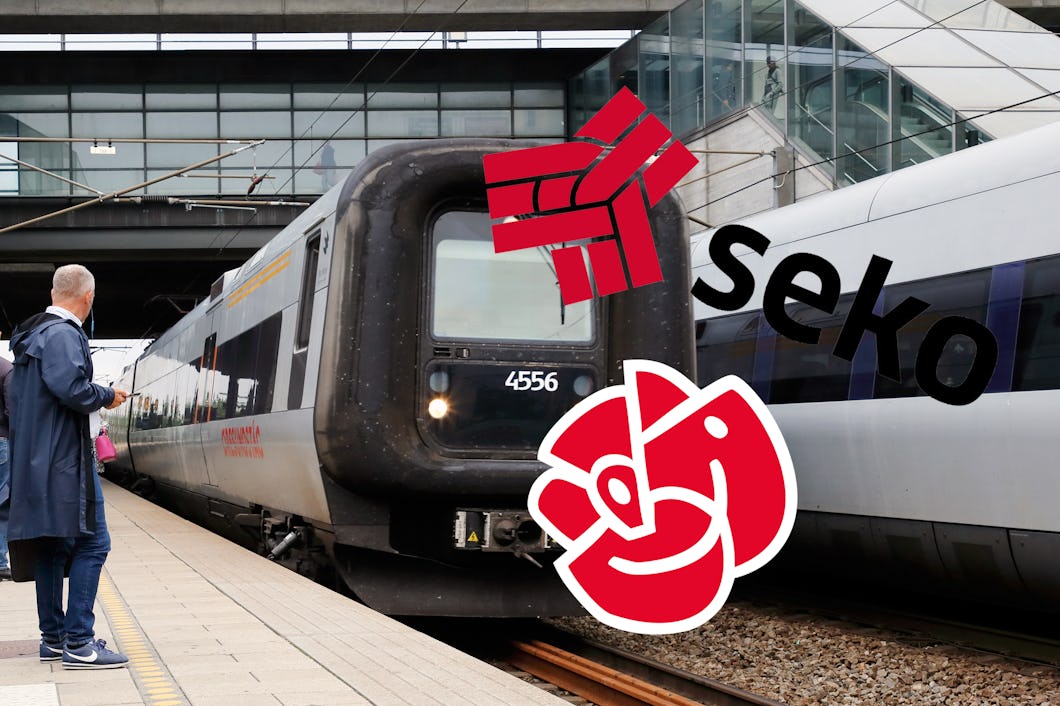 bild på öresundståg och loggor från S och Seko