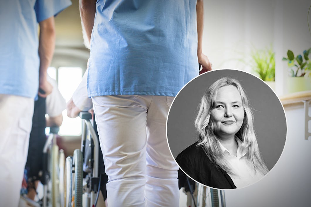Vårdanställda genrebild och Ida Gabrielsson porträtt