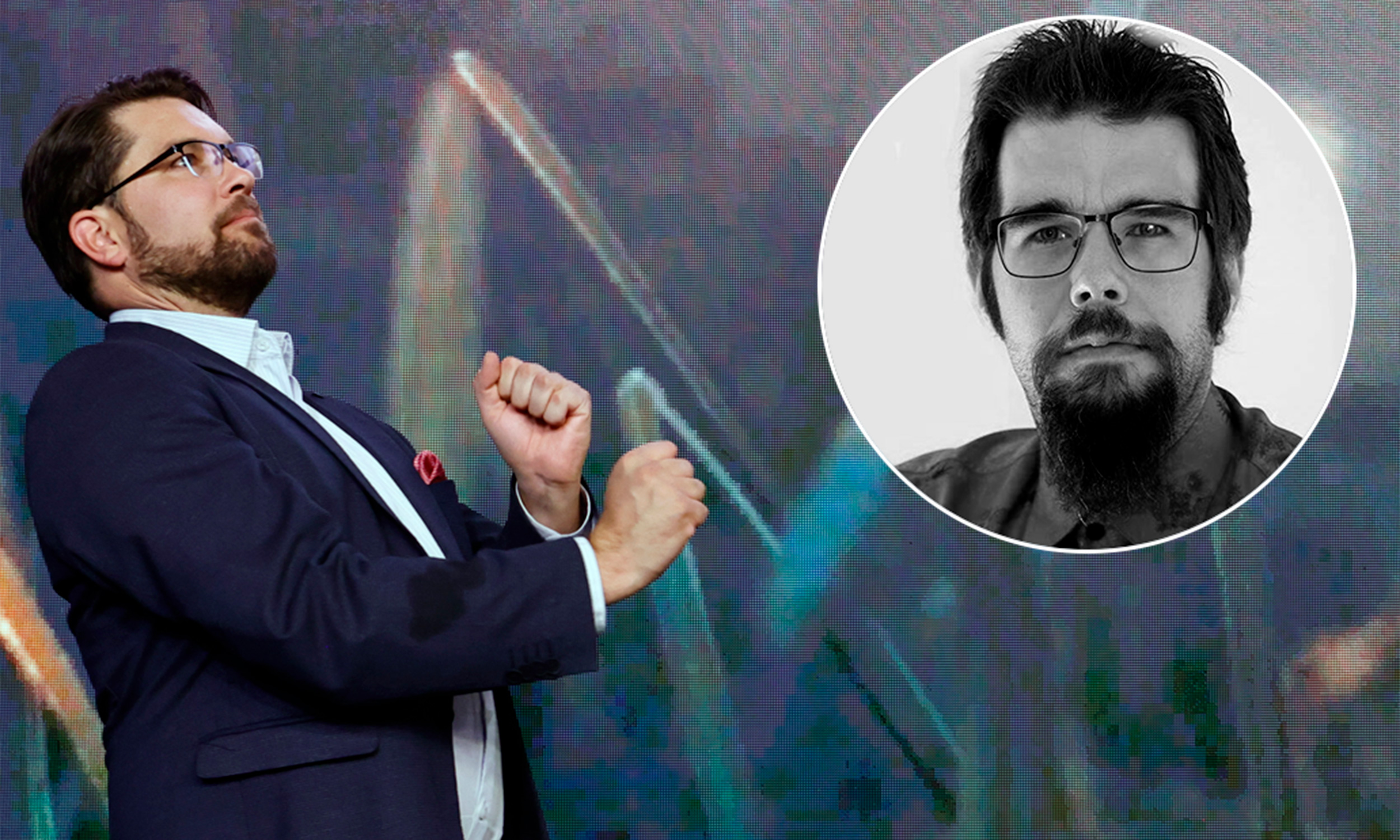 Jimmie Åkesson firar.