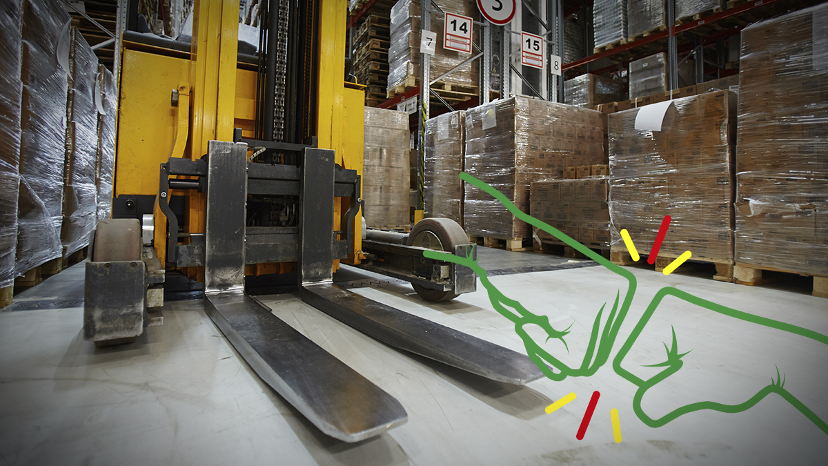 Truck och två tecknade knytnävar som slåss