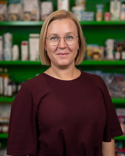 Therese Kapp i Coopbutik