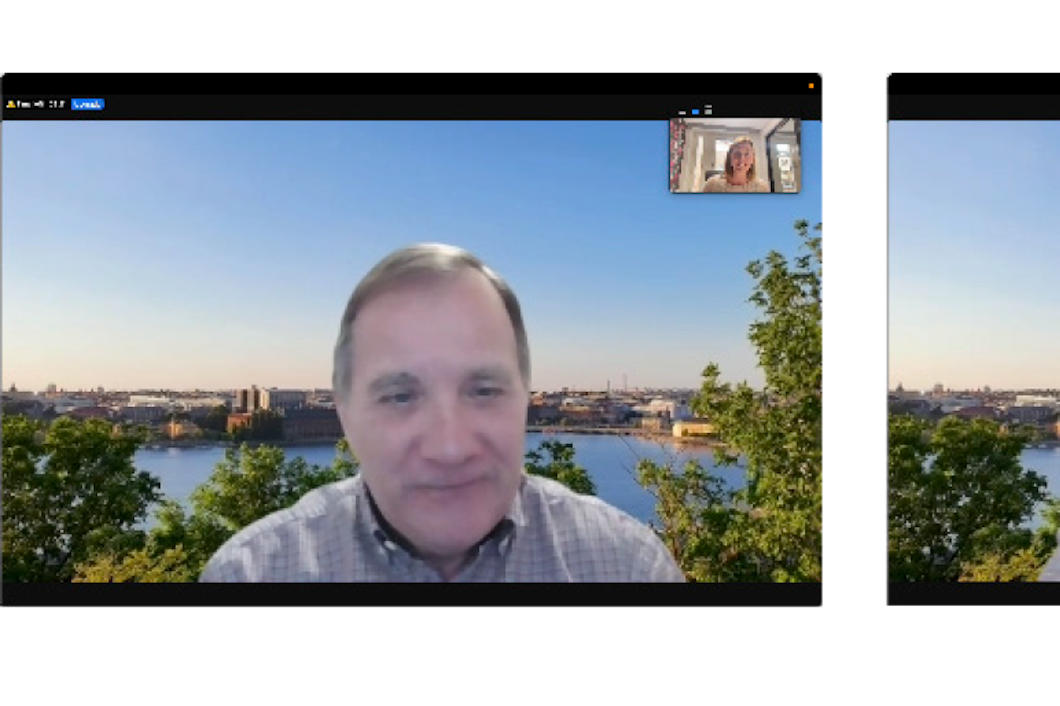 Stefan Löfven i Zoom-intervju med Arbetets reporter
