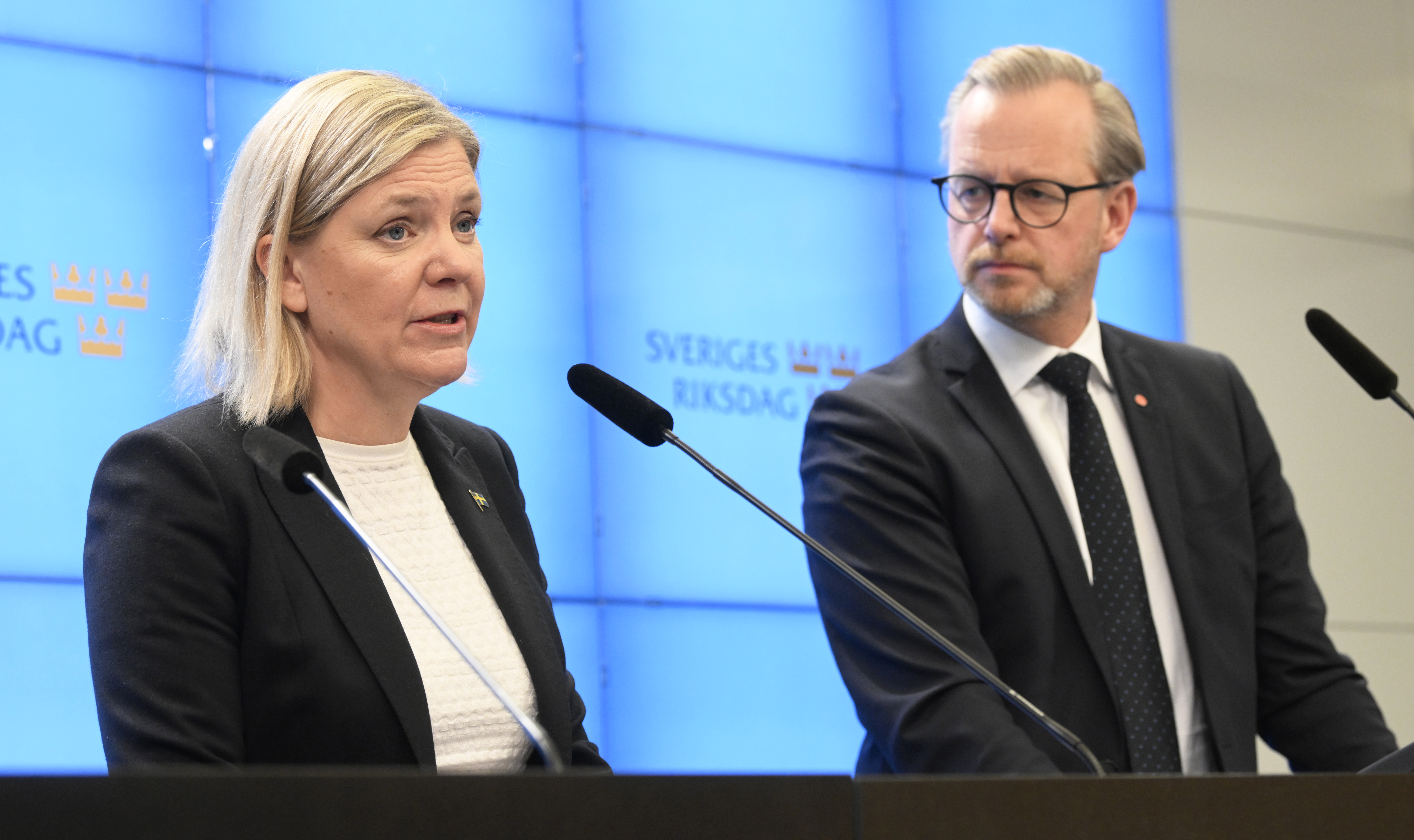 Magdalena Andersson och Mikael Damberg för Socialdemokraterna