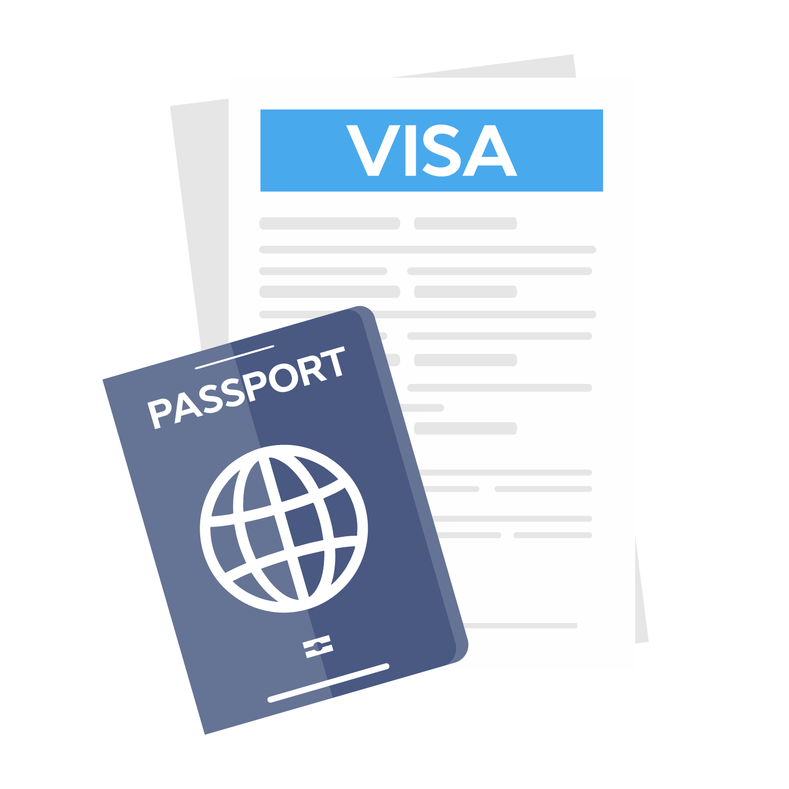 Illustration: Människohandlarna ordnar visum och pass