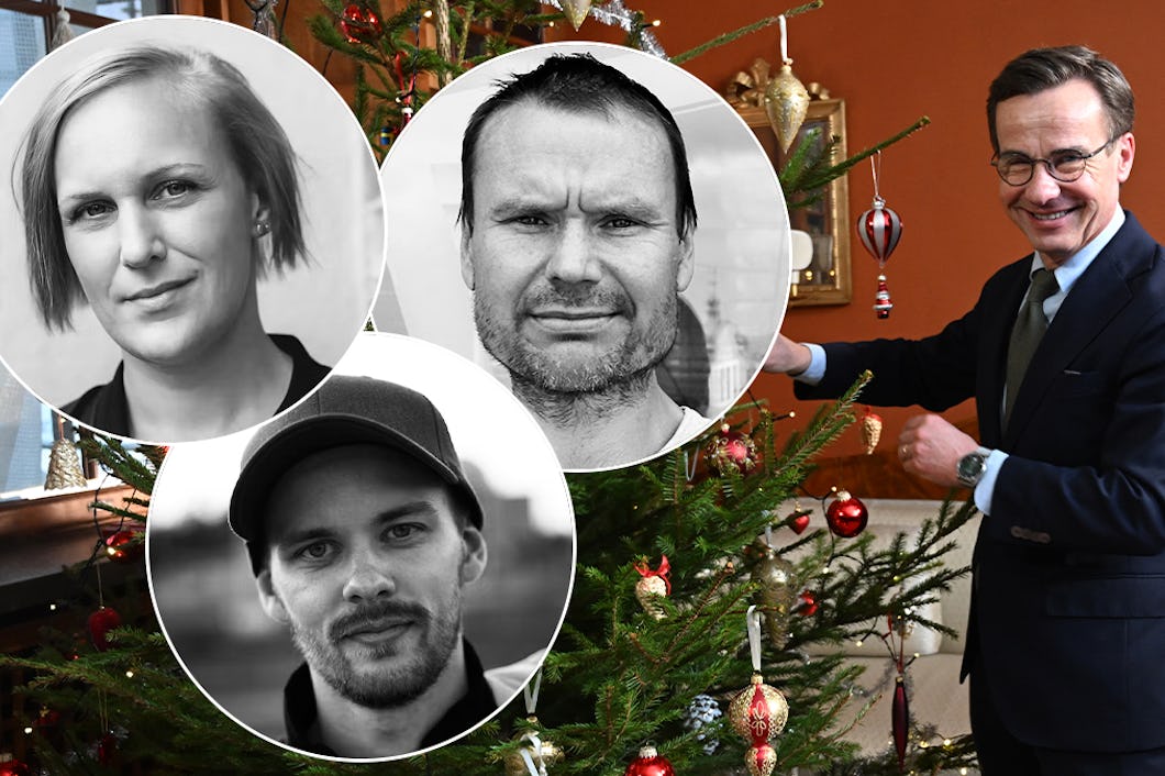 Louise Olsson, Petter Johansson, Jesper Ekström, Ulf Kristersson.