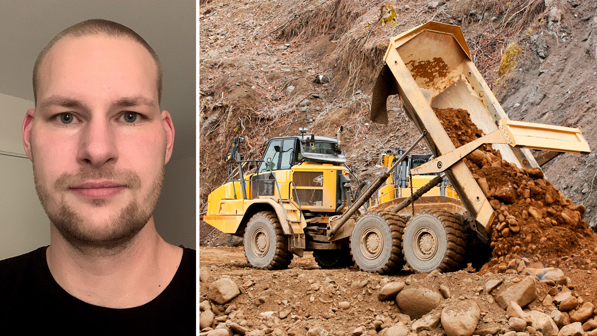 Dumperföraren Henrik Hansson blev lurad på sin lön två gånger om.