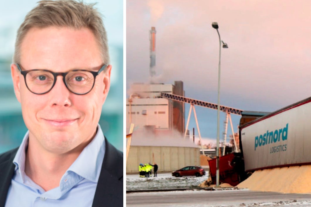 Markus Gardbring, Operativ chef på Green Cargo. Och en bild på en olycka.