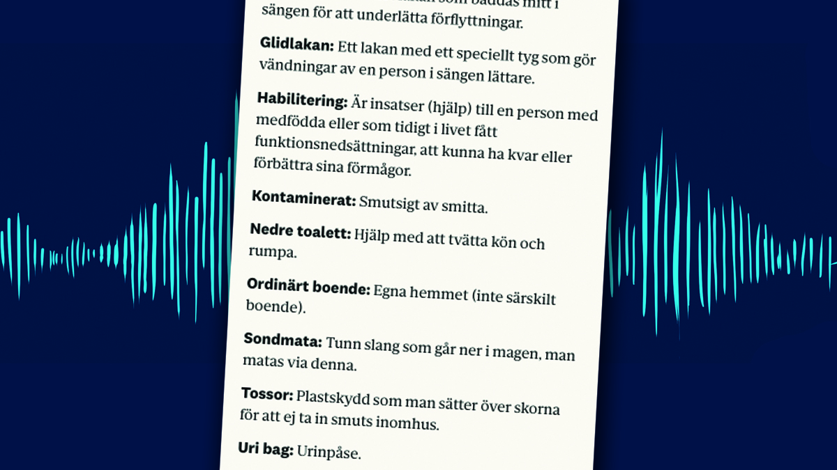 Ordlista för undersköterskor.