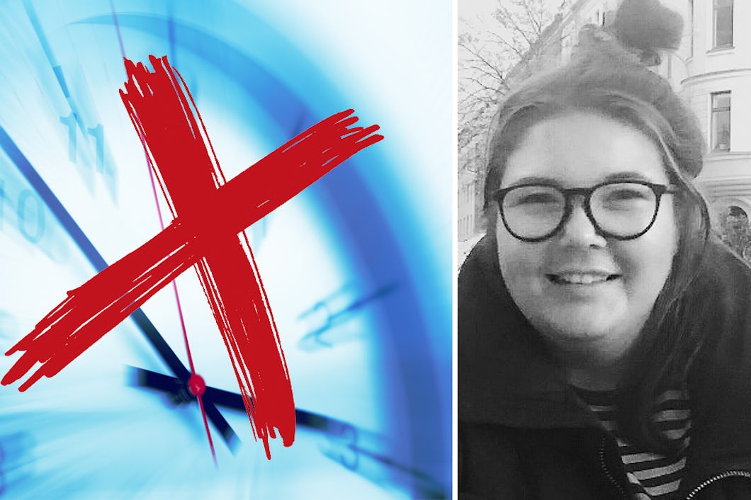 Undersköterskan Emelie Lindqvist är glad över att slippa minutstyrningen.