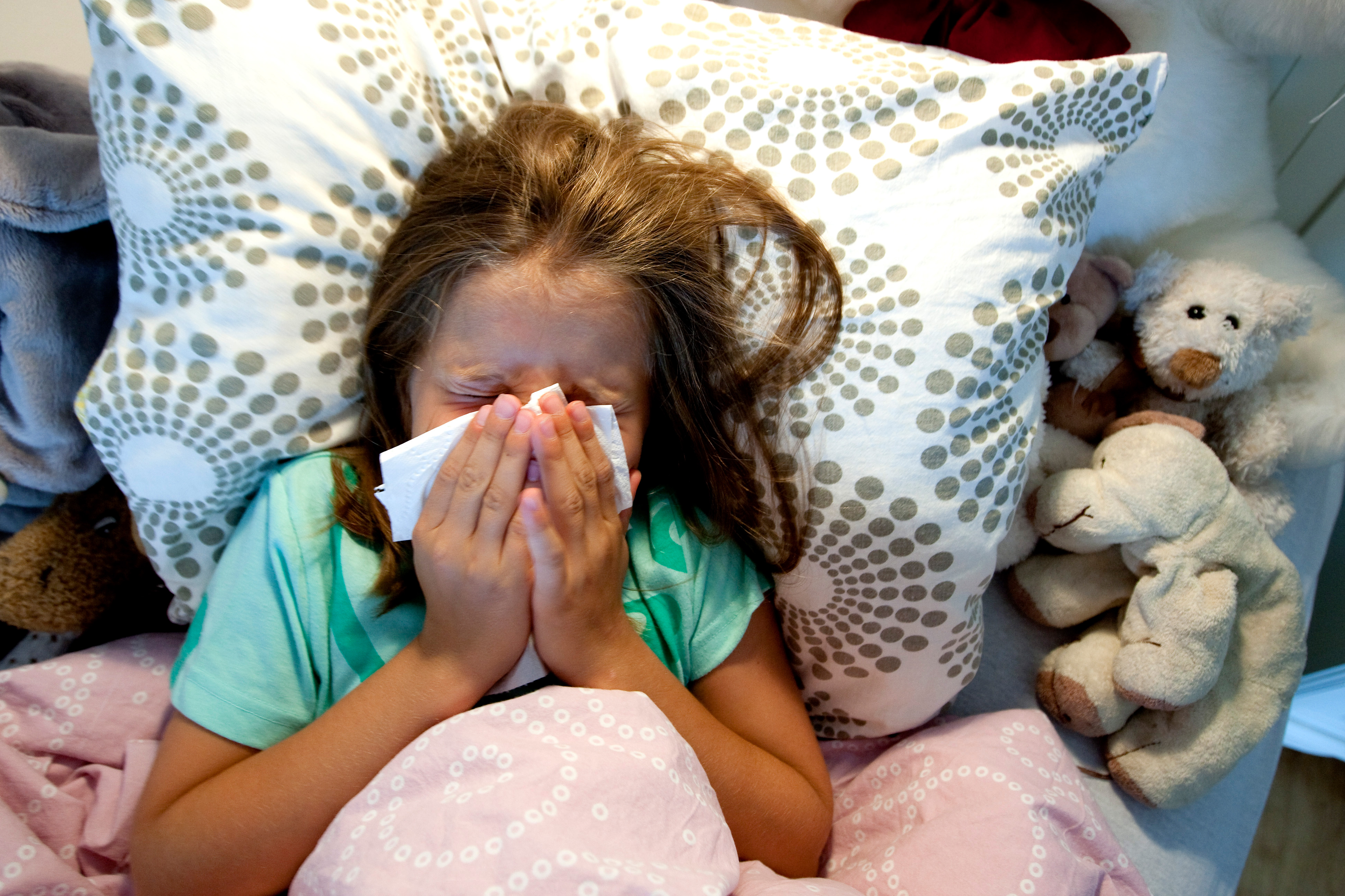 Förkylt barn.