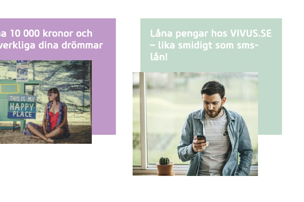 Reklam från Vivus – Låna och förverkliga dina drömmar