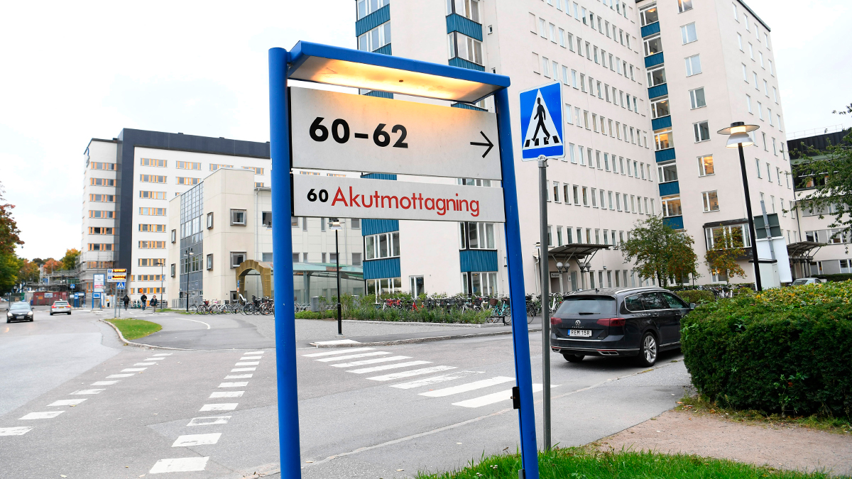 Skylt till akutmottagning.