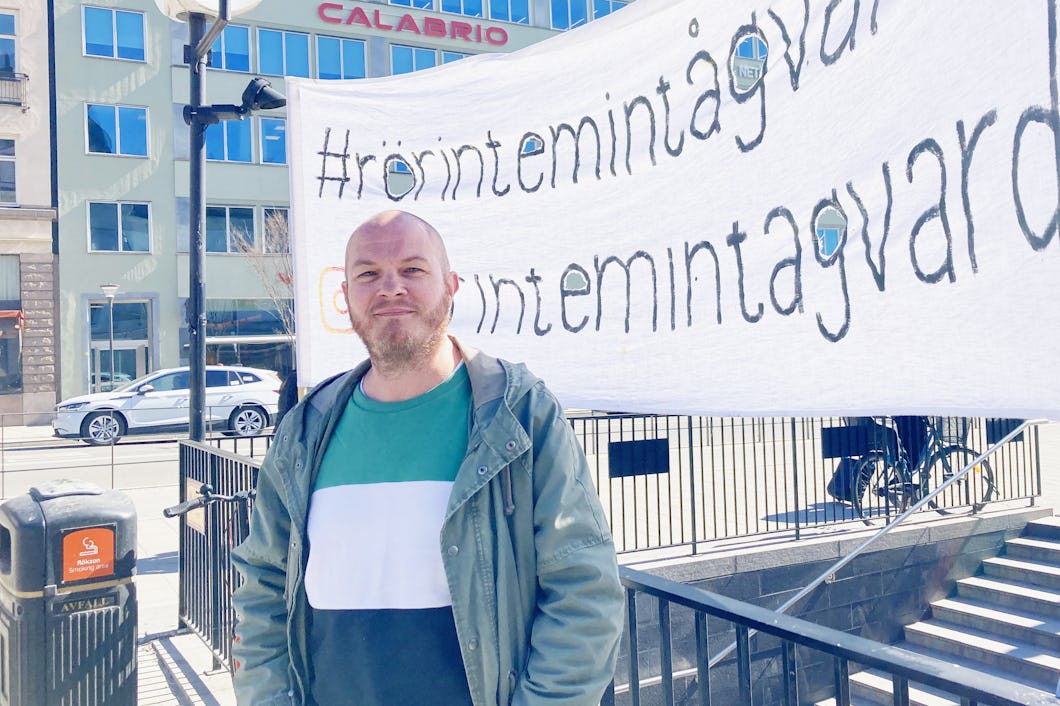 Lokförare Johan Puka strejkar.
