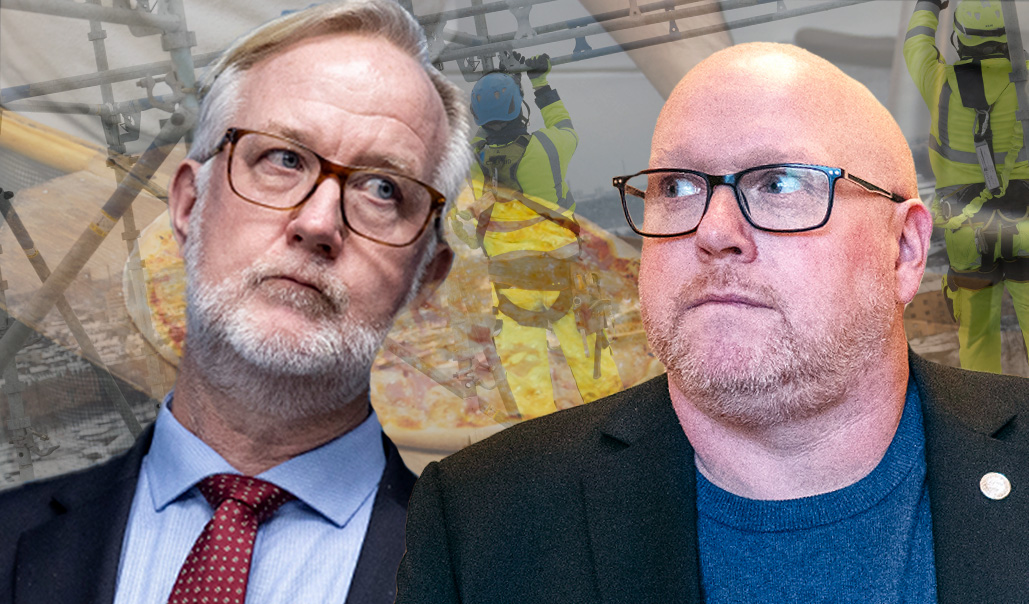 Johan Pehrson (L), arbetsmarknadsminister och Magnus Persson (SD), ordförande i arbetsmarknadsutskottet.