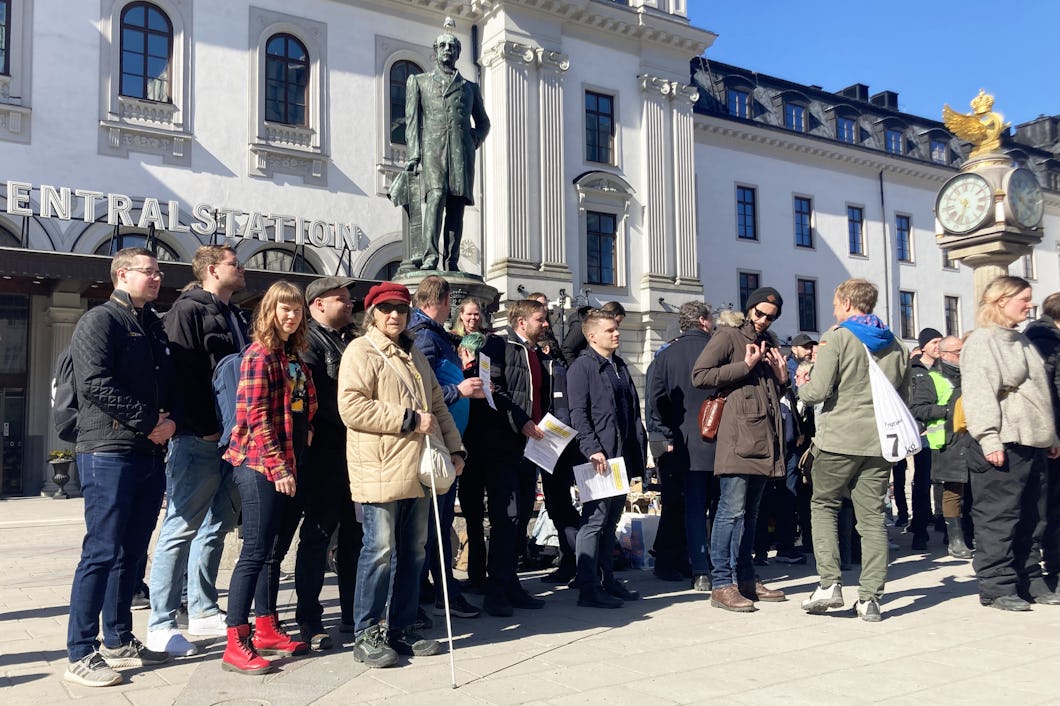 Pendeltåg demonstration
