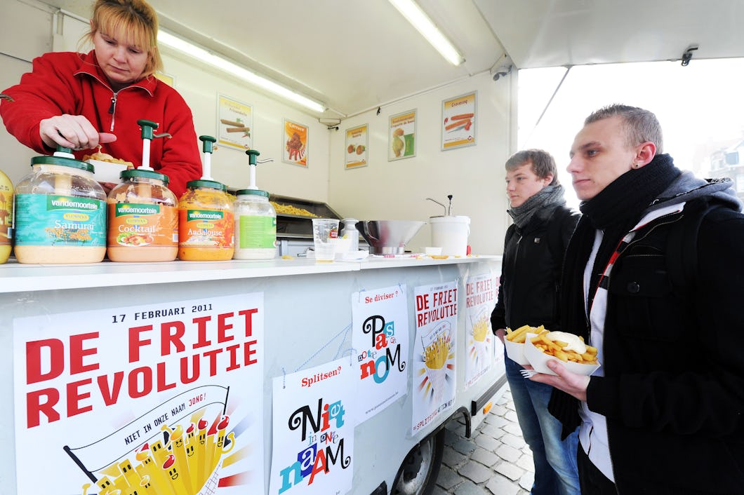 Belgare gillar sina pommes frites.