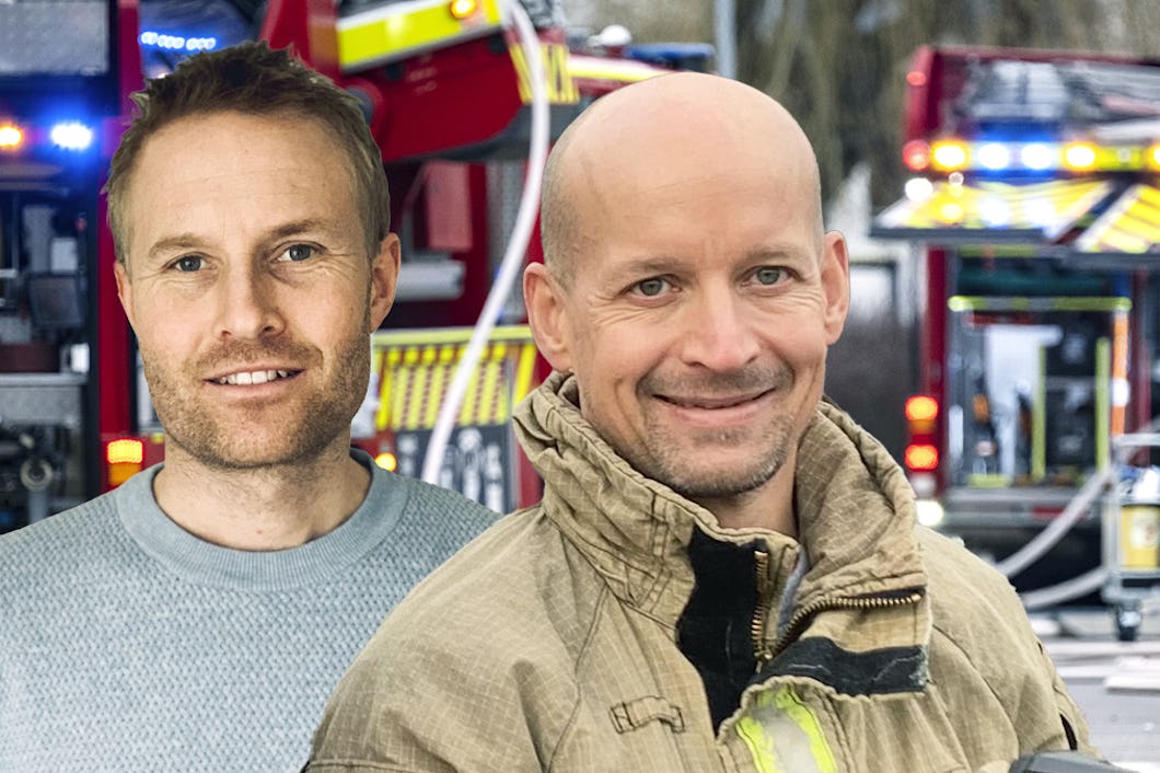 Marcus Aronsson och Daniel Eggersten oroas över hur det blir med dispens för brandmän.