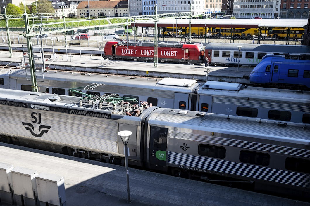 Pågatågen vid tågperrong i Malmö