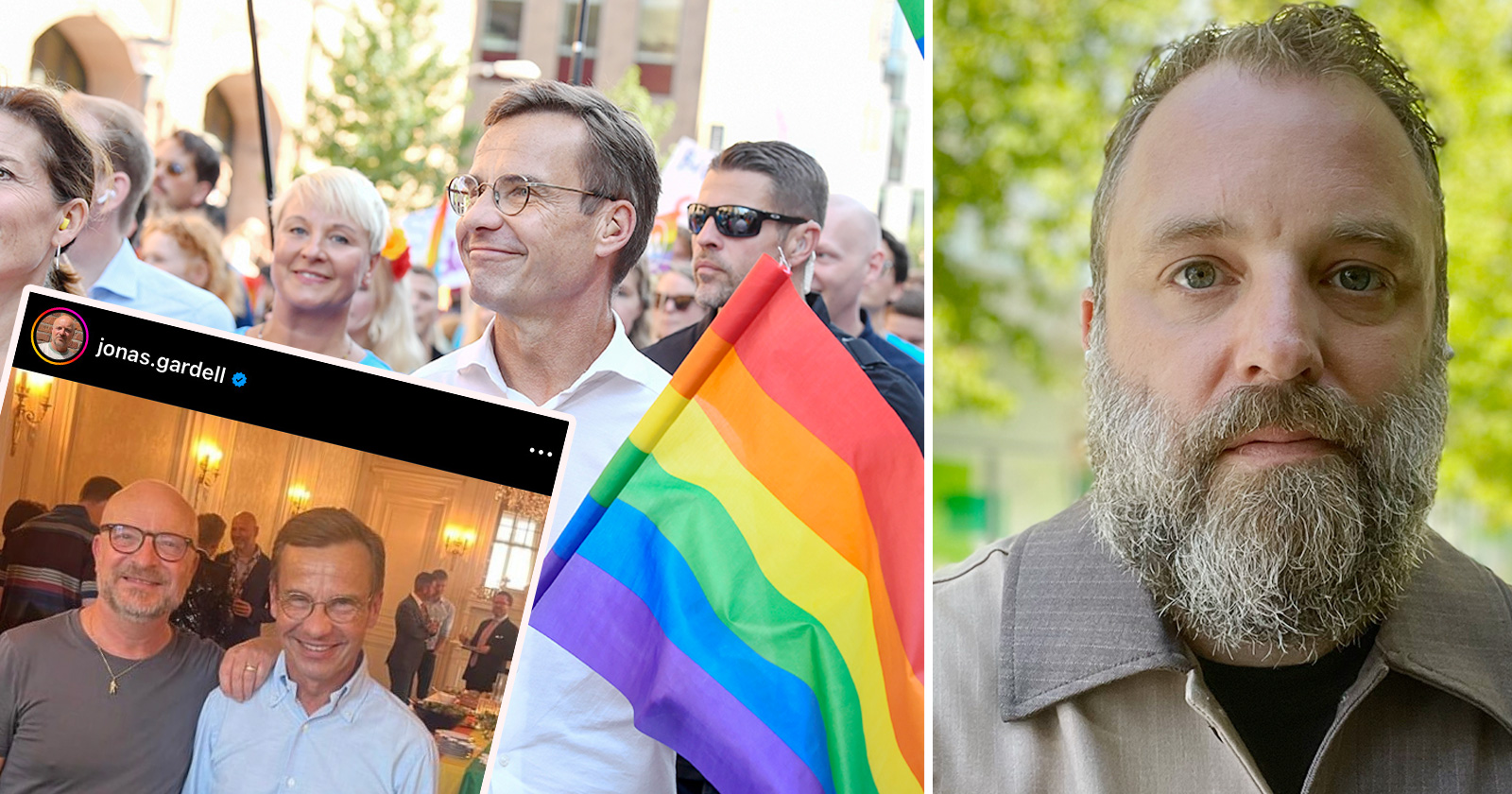 Statsminister Ulf Kristersson på Pride, Jonas Gardell var på pridemingel på Sagerska huset, Tomas Hemstad skriver