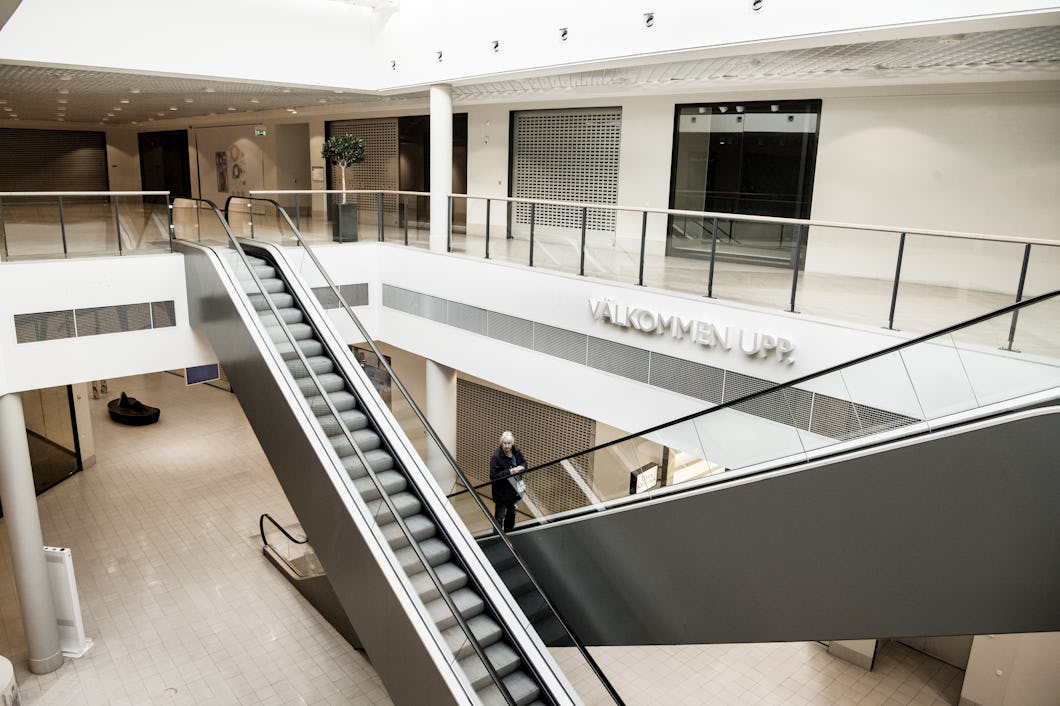 Köpcentrum, varsel, handel, butik, handeln
