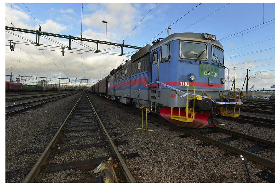 Green Cargo avspärrningar runt olyckståget