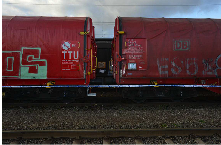 Olyckståget där Per myrberg hamnade under, han dog på bangården, Green Cargo
