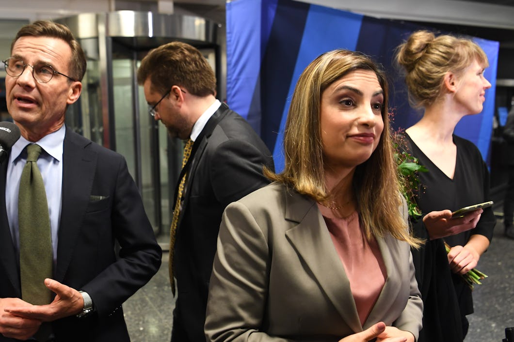 Ulf Kristersson (M) och Nooshi Dadgostar (V).