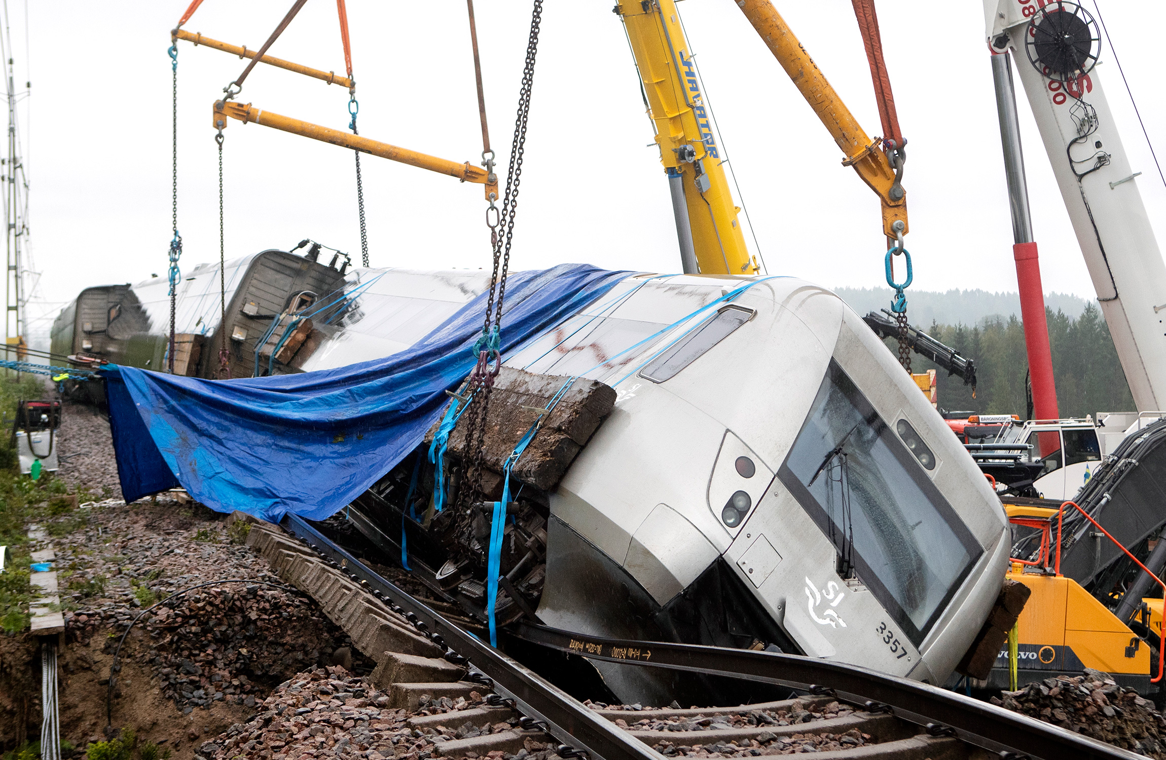 Urspårning av tåg mellan Iggesund och Hudiksvall.