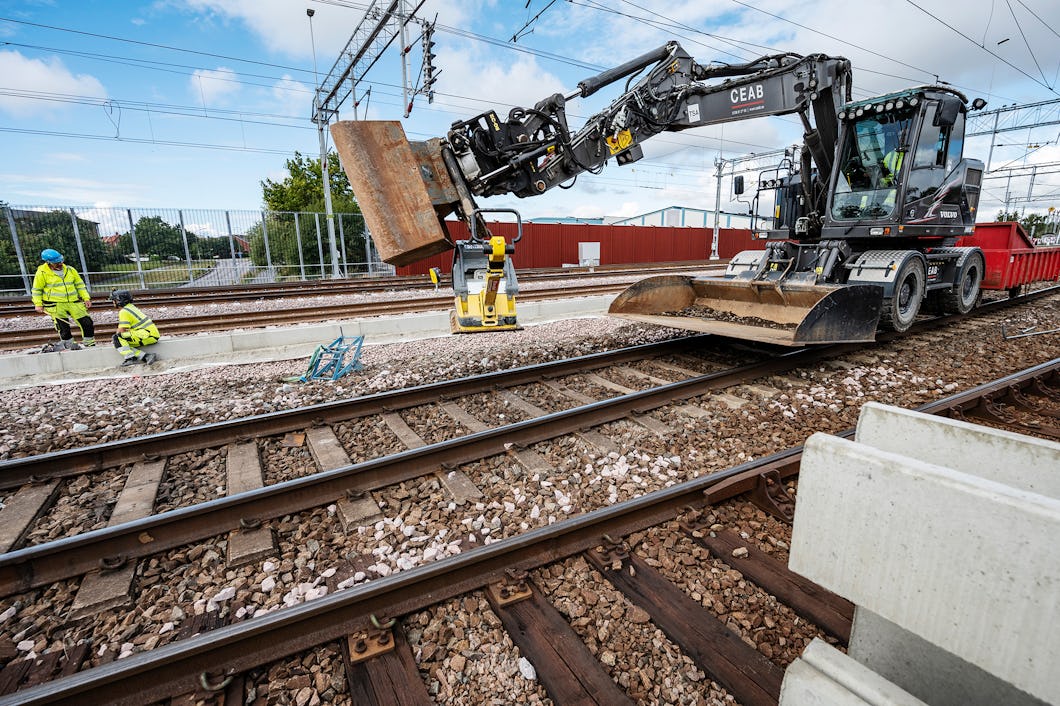 Banarbete mellan Lund och Malmö.