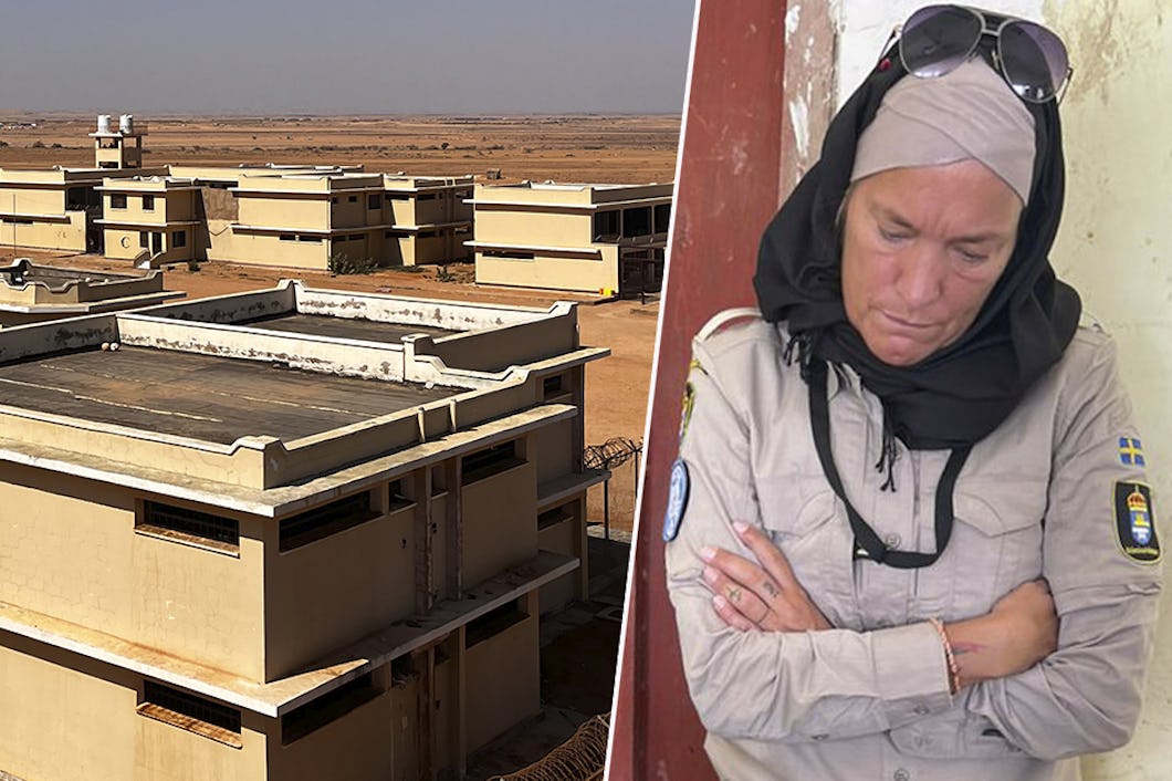 Kriminalvårdaren Monika Eriksson i Somalia.