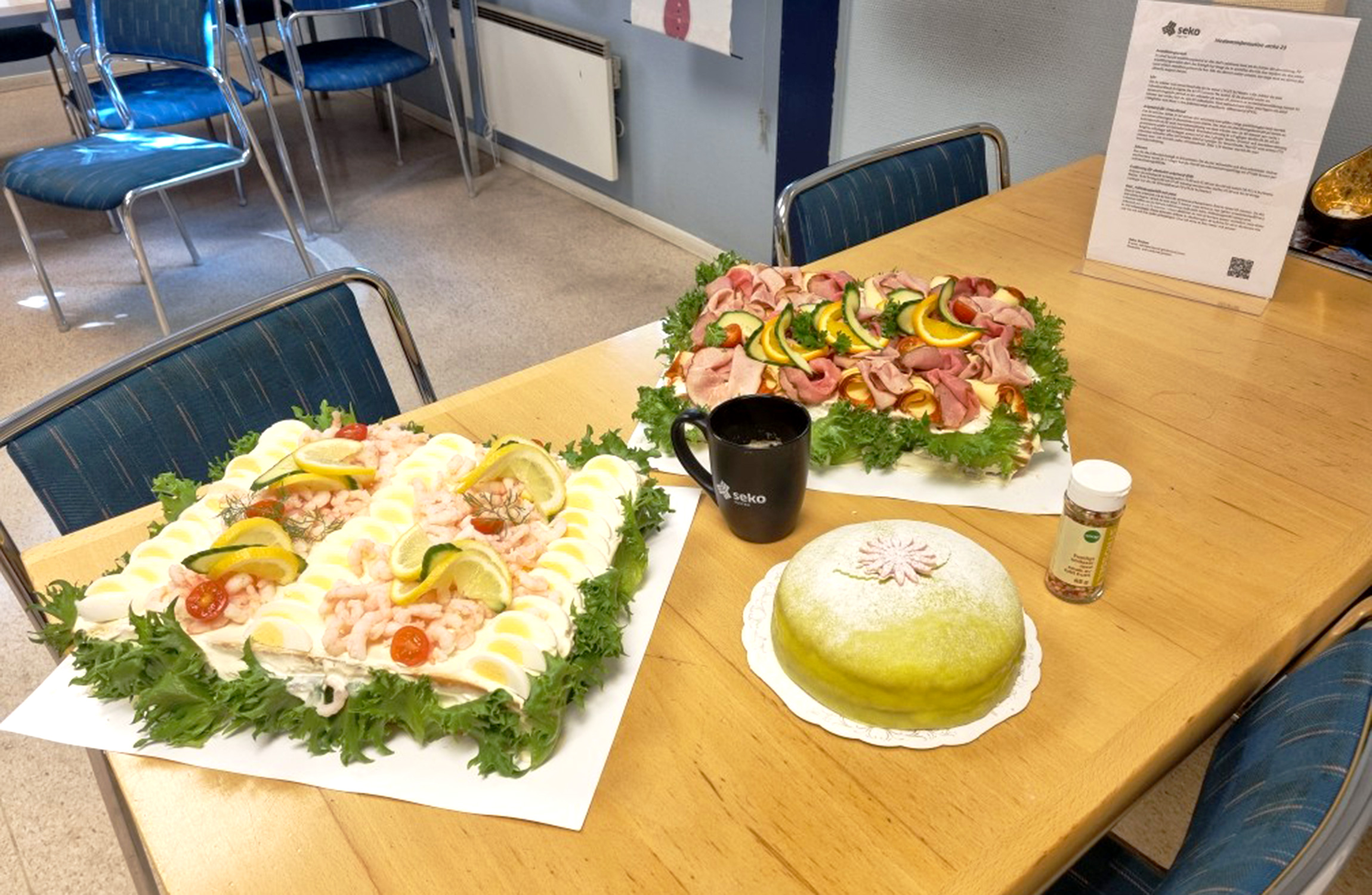 Smörgåstårta på Postnord i Kramfors.