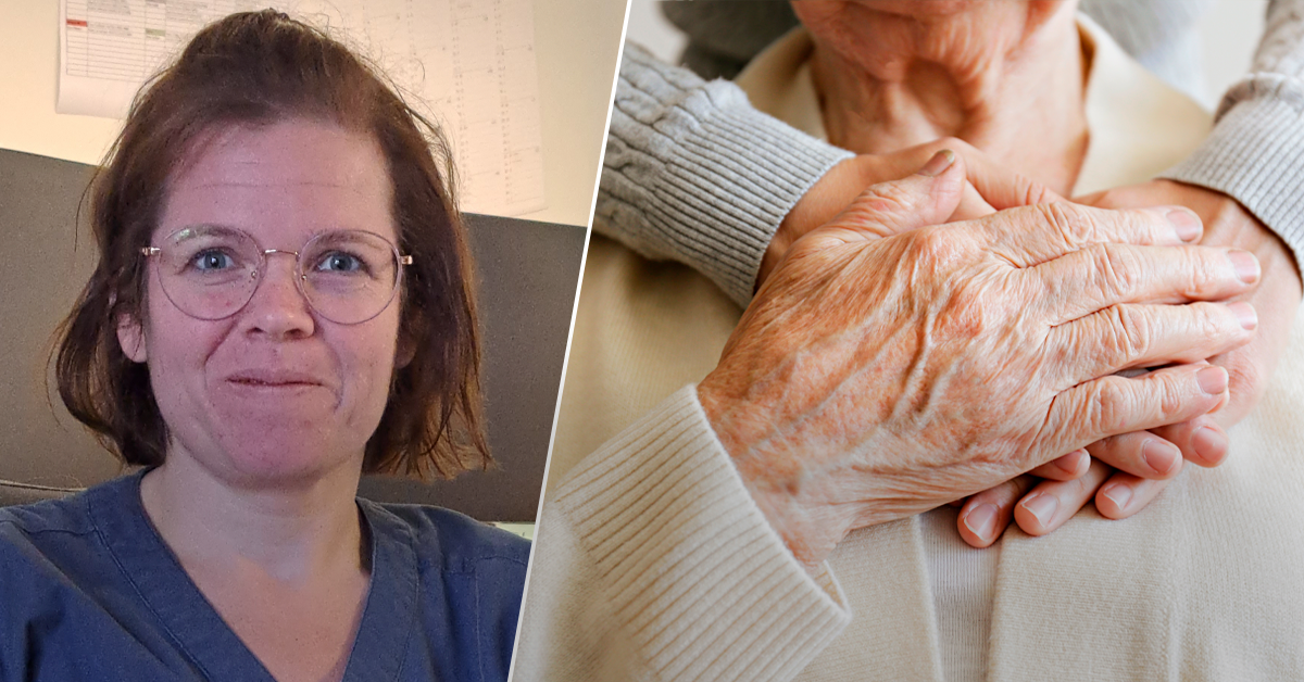 Bild på Elin Granberg som jobbar inom hemtjänsten i Arvidsjaur.