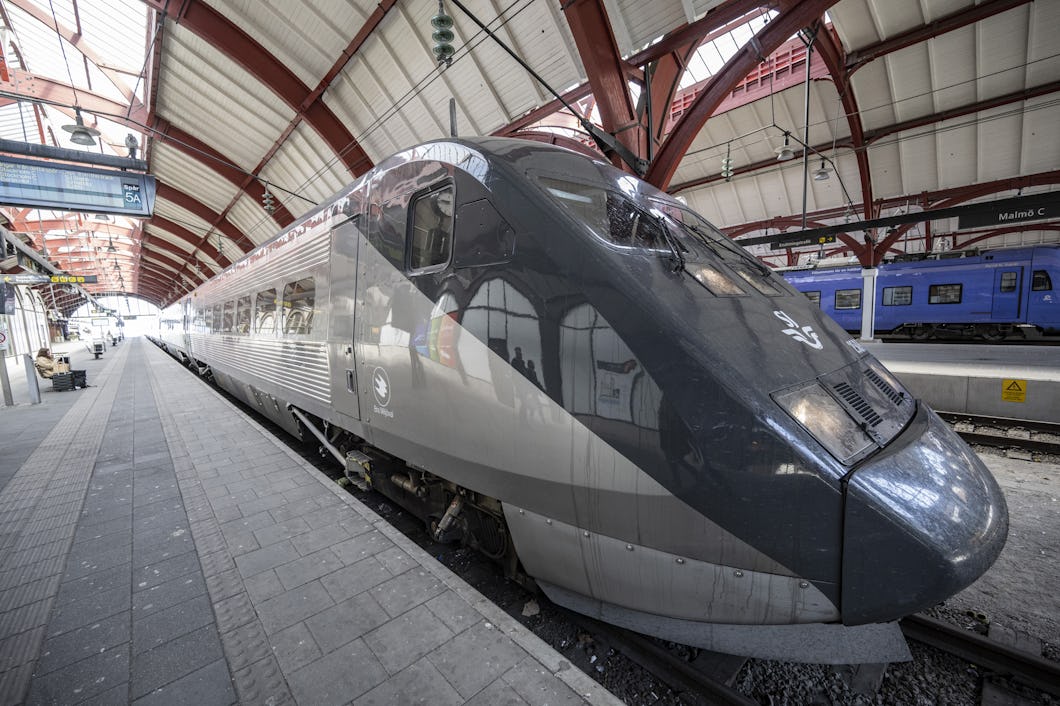 Bild på ett X2000-tåg på Malmö C.
