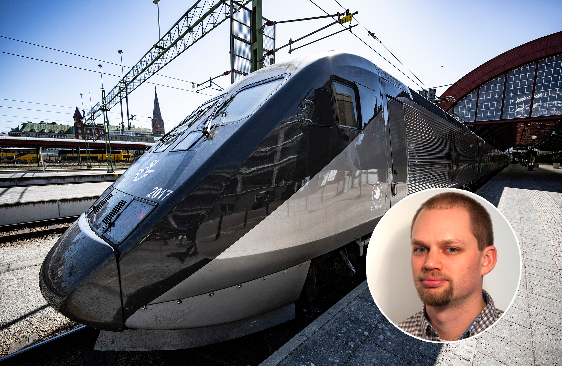 X2000 på Malmö Central och Olle Blomberg.