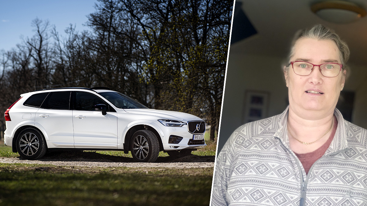 Bild på en vit Volvo xc60