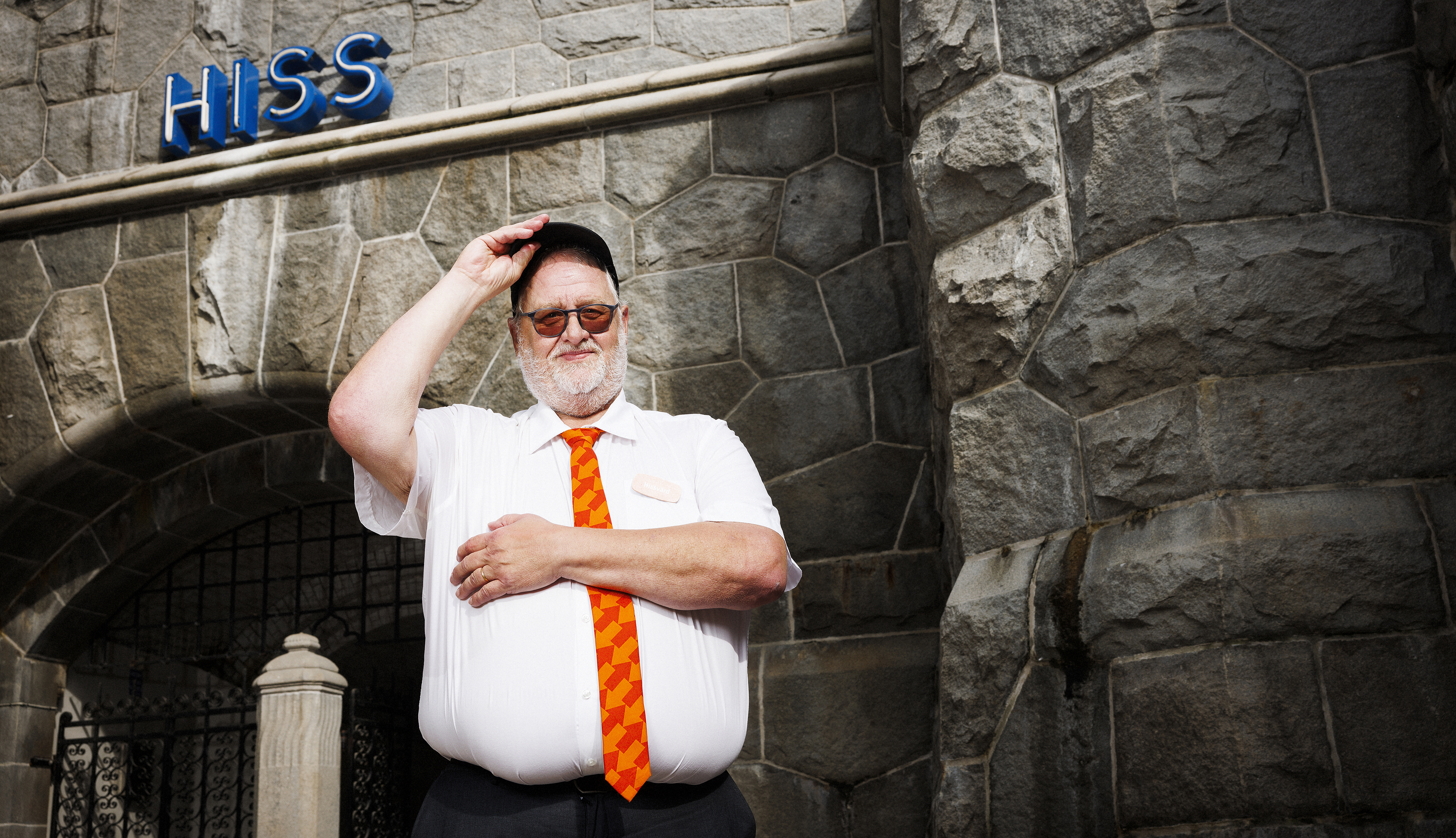 Bertil Truls Jönsson, 65 år, är hissvärd på Terrasshissen i Helsingborg.