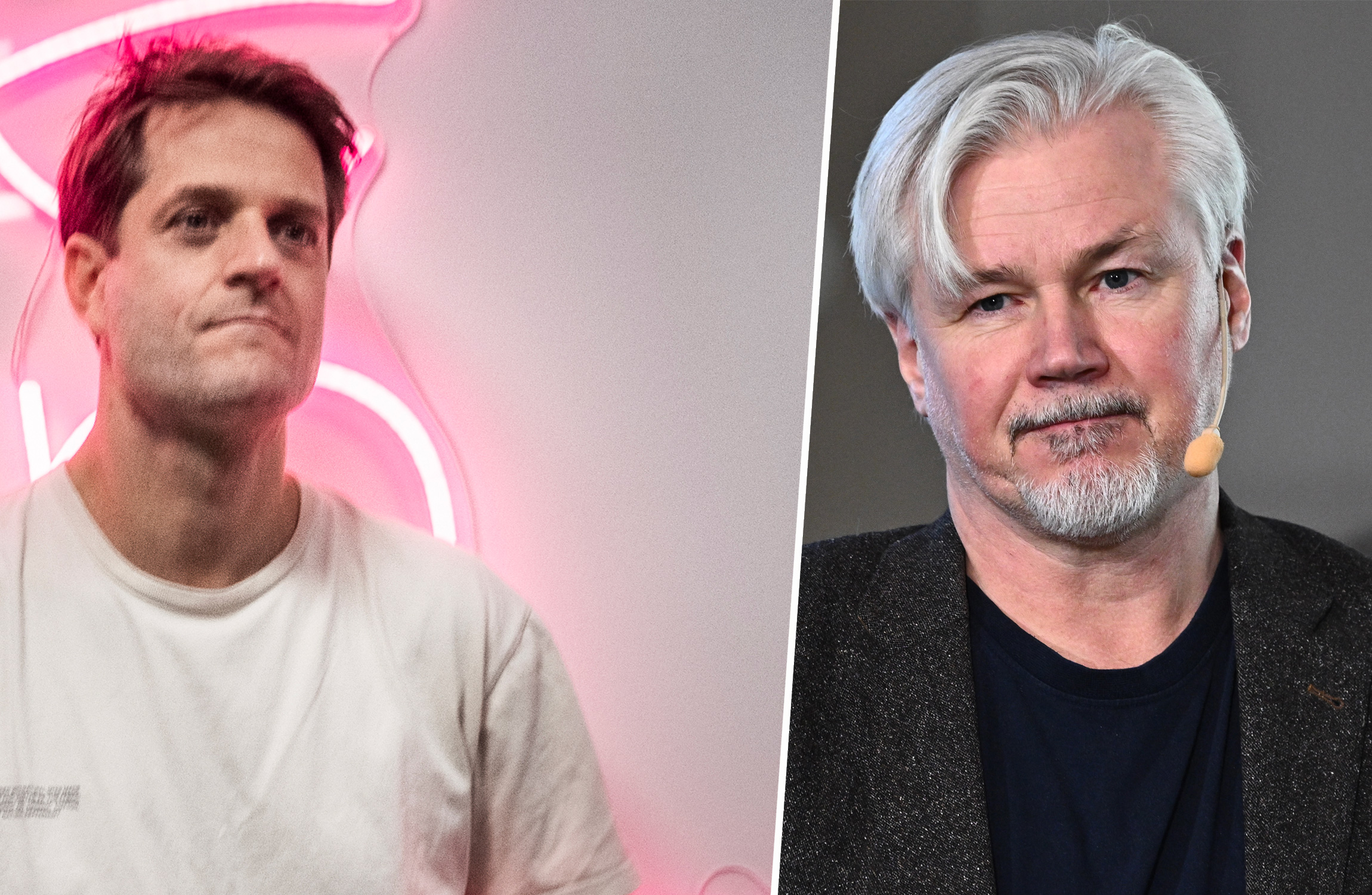 Klarnas grundare och vd, Sebastian Siemiatkowski och LO:s avtalssekreterare Torbjörn Johansson.