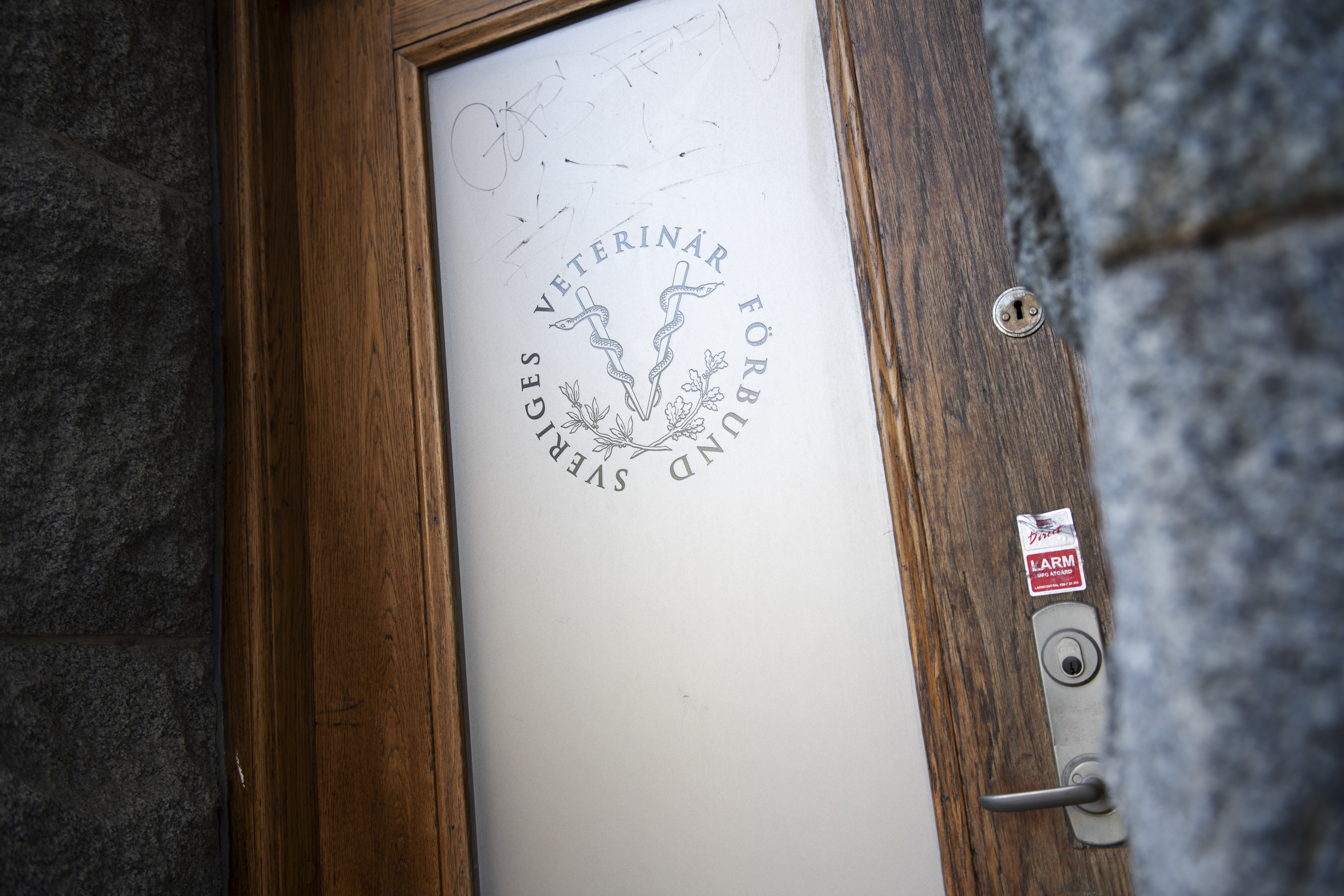 Dörren till Veterinärförbundets kansli