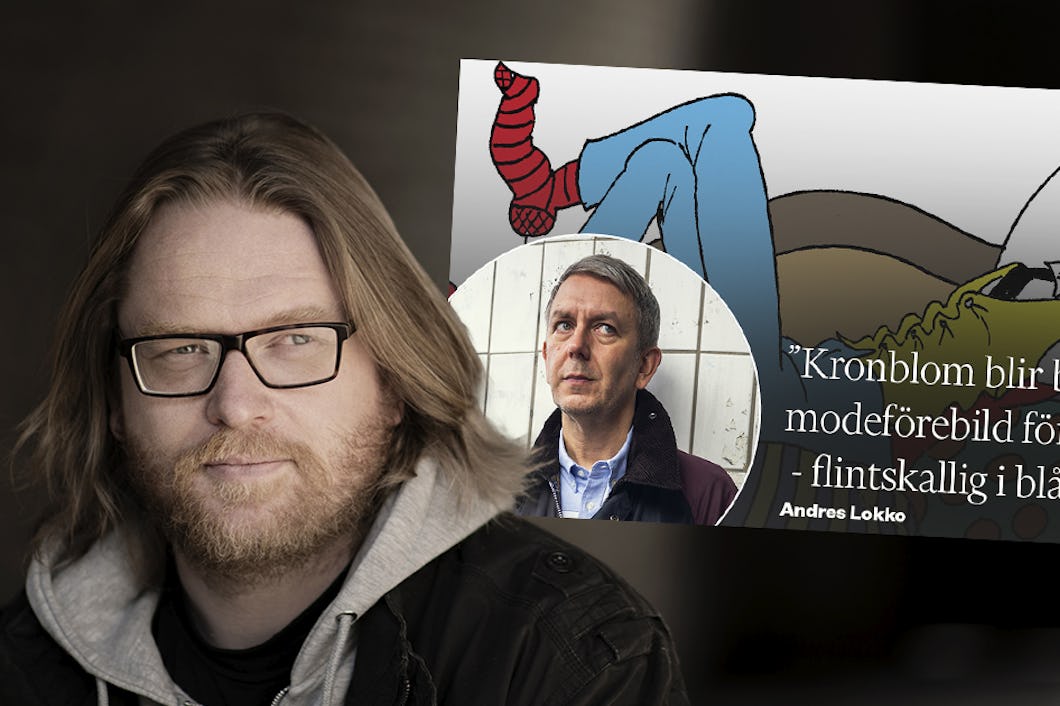 Johan Wanloo och bild på Andres Lokko och Kronblom.
